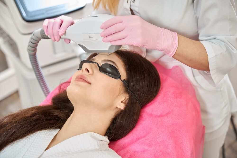 woman getting ipl photofacial