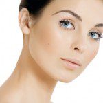 Closeup of a young beautiful woman after non-surgical skin tightening treatment